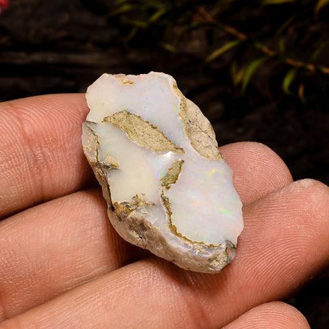 Excellent Top Grade Quality 100% Natural Welo Fire White Ethiopian Opal Rough Loose Gemstone For Making Jewelry 34X17X9 MM 23 Cts. KR12-57 Sunkarton