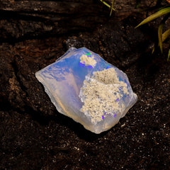 Exclusive Top Grade Quality 100% Natural Welo Fire White Ethiopian Opal Rough Loose Gemstone For Making Jewelry 18X15X11 MM 12.5 Cts KR12-58 Sunkarton