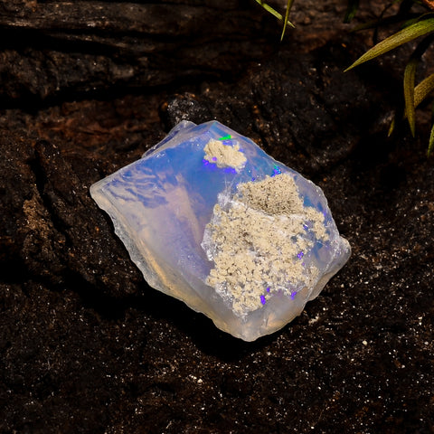 Exclusive Top Grade Quality 100% Natural Welo Fire White Ethiopian Opal Rough Loose Gemstone For Making Jewelry 18X15X11 MM 12.5 Cts KR12-58 Sunkarton