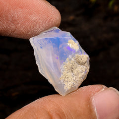 Exclusive Top Grade Quality 100% Natural Welo Fire White Ethiopian Opal Rough Loose Gemstone For Making Jewelry 18X15X11 MM 12.5 Cts KR12-58 Sunkarton