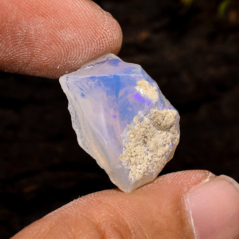 Exclusive Top Grade Quality 100% Natural Welo Fire White Ethiopian Opal Rough Loose Gemstone For Making Jewelry 18X15X11 MM 12.5 Cts KR12-58 Sunkarton