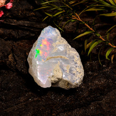 Fabulous Top Grade Quality 100% Natural Welo Fire White Ethiopian Opal Rough Loose Gemstone For Making Jewelry 28X20X18 MM 36.5 Cts. KR12-60 Sunkarton