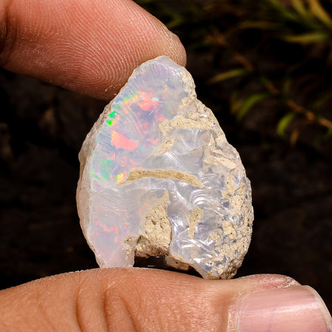 Fabulous Top Grade Quality 100% Natural Welo Fire White Ethiopian Opal Rough Loose Gemstone For Making Jewelry 28X20X18 MM 36.5 Cts. KR12-60 Sunkarton