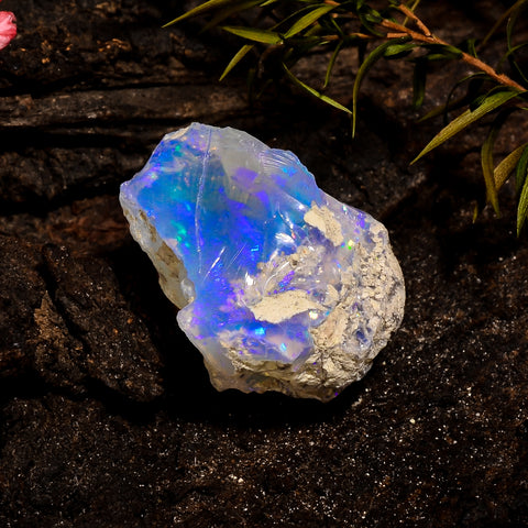 Fantastic Top Grade Quality 100% Natural Welo Fire White Ethiopian Opal Rough Loose Gemstone For Making Jewelry 23X16X13 MM 23 Cts. KR12-61 Sunkarton