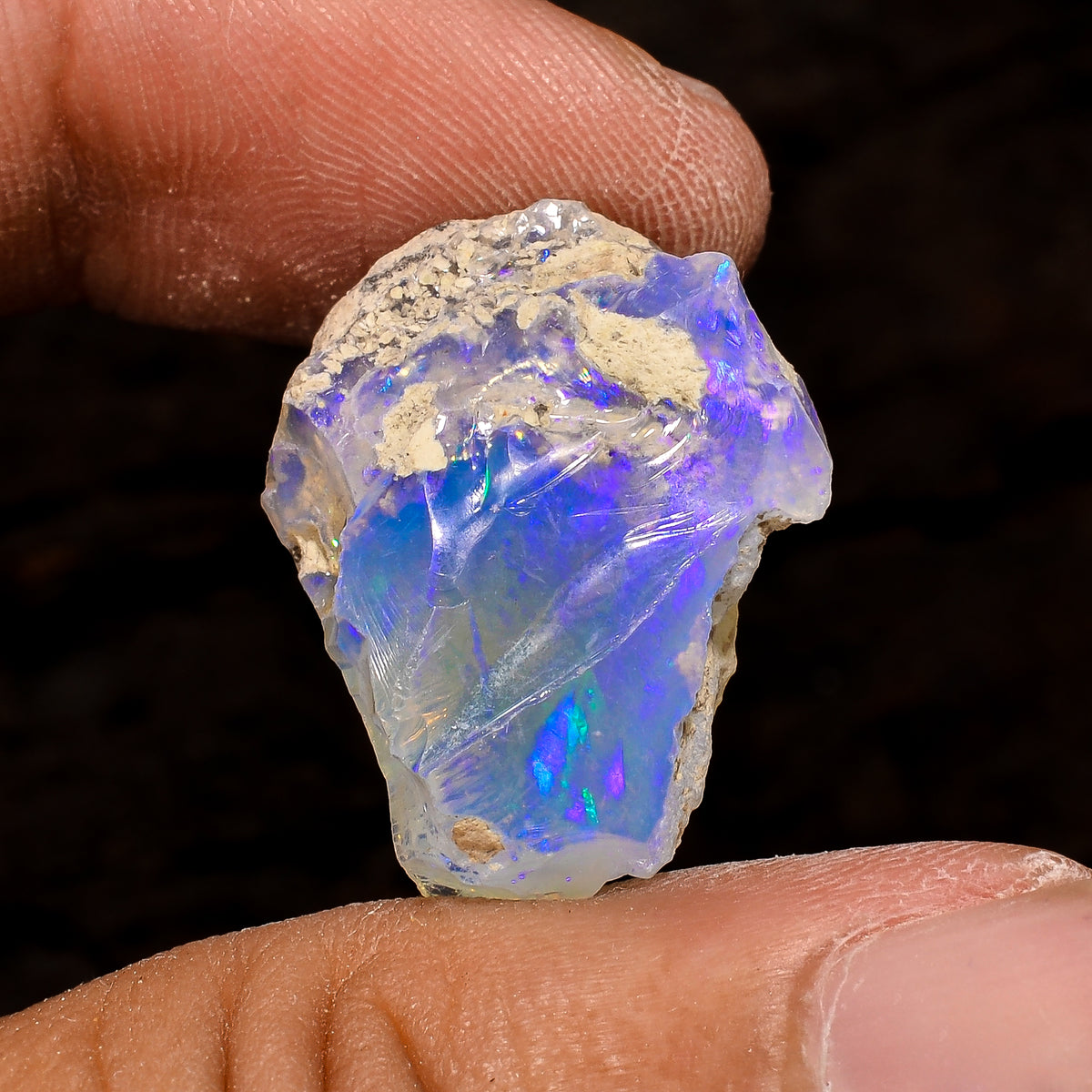 Fantastic Top Grade Quality 100% Natural Welo Fire White Ethiopian Opal Rough Loose Gemstone For Making Jewelry 23X16X13 MM 23 Cts. KR12-61 Sunkarton