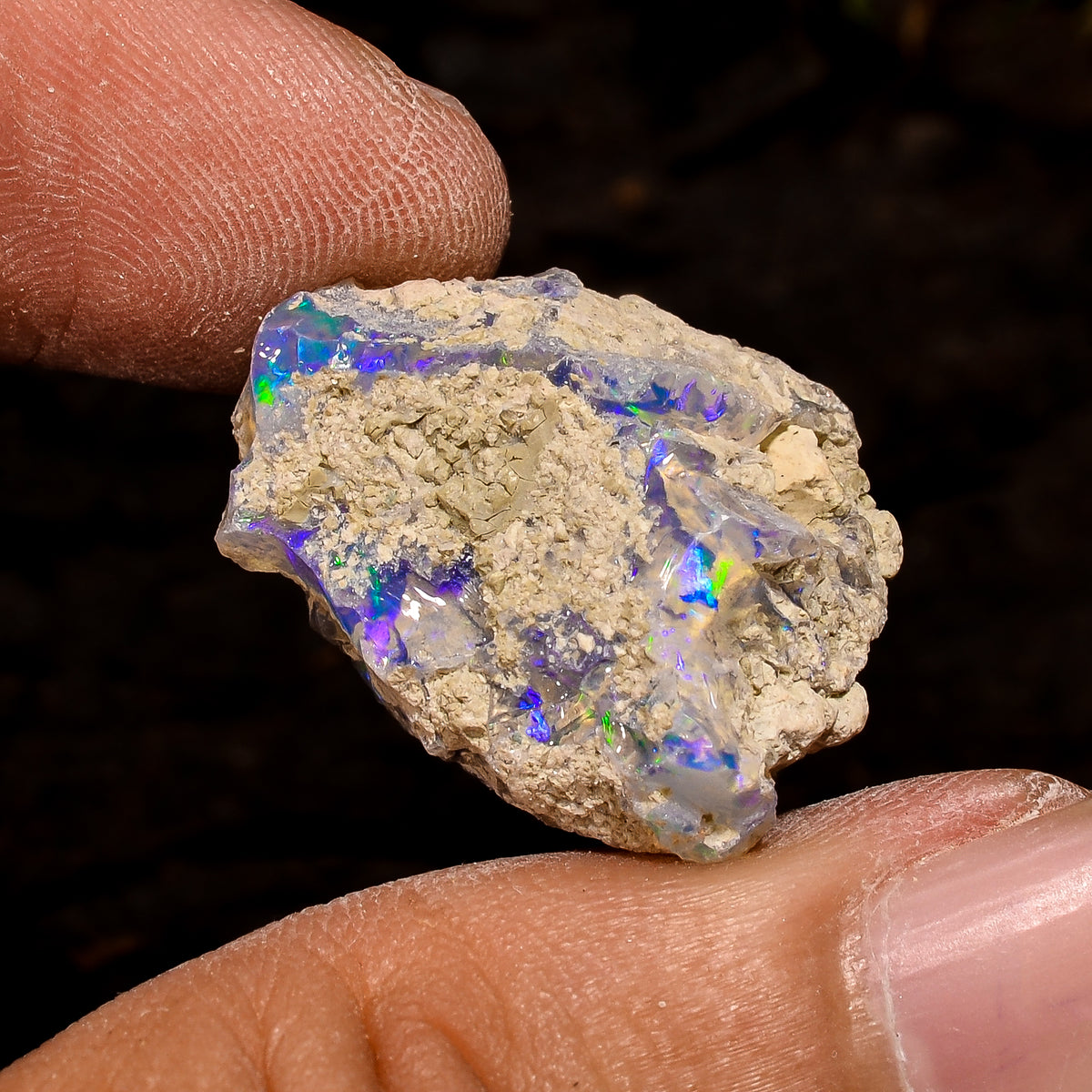 Gorgeous Top Grade Quality 100% Natural Welo Fire White Ethiopian Opal Rough Loose Gemstone For Making Jewelry 22X18X13 MM 16.5 Cts. KR12-62 Sunkarton