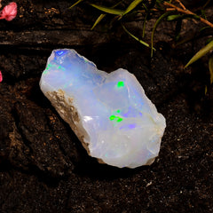 Incredible Top Grade Quality 100% Natural Welo Fire White Ethiopian Opal Rough Loose Gemstone For Making Jewelry 25X14X9 MM 13 Cts. KR12-64 Sunkarton