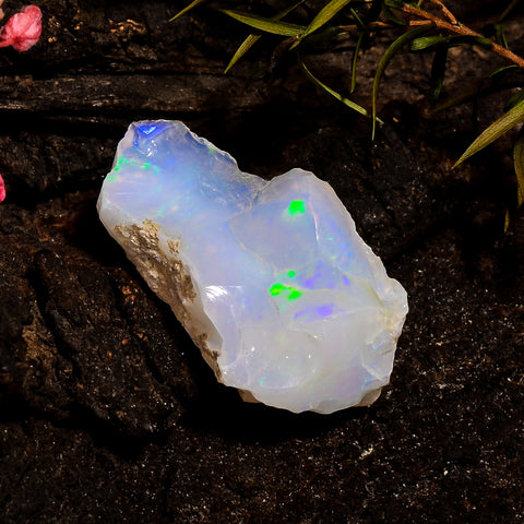 Incredible Top Grade Quality 100% Natural Welo Fire White Ethiopian Opal Rough Loose Gemstone For Making Jewelry 25X14X9 MM 13 Cts. KR12-64 Sunkarton