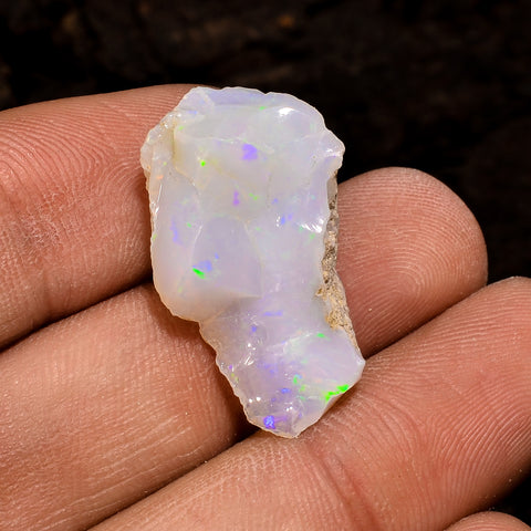 Incredible Top Grade Quality 100% Natural Welo Fire White Ethiopian Opal Rough Loose Gemstone For Making Jewelry 25X14X9 MM 13 Cts. KR12-64 Sunkarton