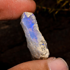 Marvellous Top Grade Quality 100% Natural Welo Fire White Ethiopian Opal Rough Loose Gemstone For Making Jewelry 28X13X8 MM 12.5 Cts KR12-65 Sunkarton