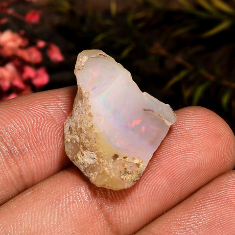 Outstanding Top Grade Quality 100% Natural Welo Fire Brown Ethiopian Opal Rough Loose Gemstone For Making Jewelry 23X17X11MM 18.5 Cts KR1267 Sunkarton