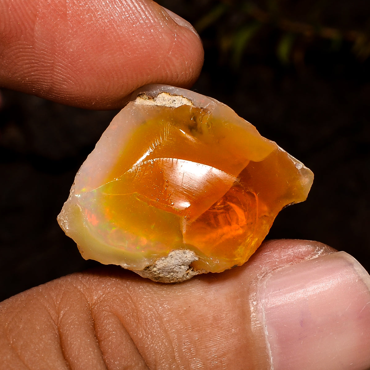 Outstanding Top Grade Quality 100% Natural Welo Fire Brown Ethiopian Opal Rough Loose Gemstone For Making Jewelry 23X17X11MM 18.5 Cts KR1267 Sunkarton