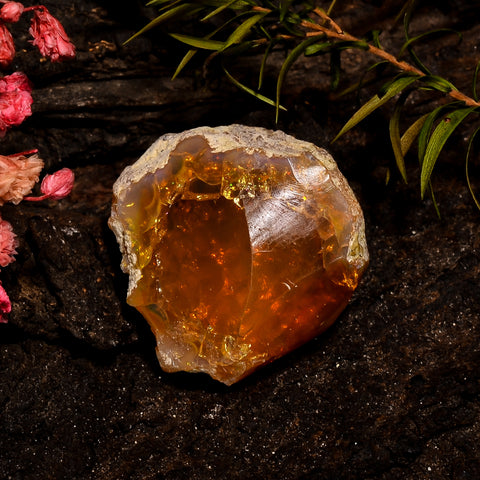 Splendid Top Grade Quality 100% Natural Welo Fire Brown Ethiopian Opal Rough Loose Gemstone For Making Jewelry 24X23X14 MM 42.5 Cts. KR12-68 Sunkarton