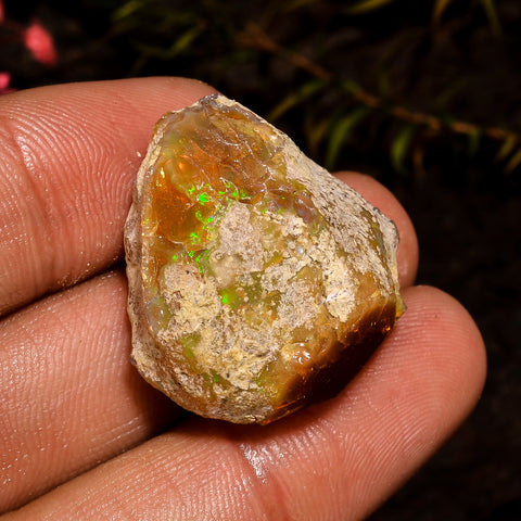 Splendid Top Grade Quality 100% Natural Welo Fire Brown Ethiopian Opal Rough Loose Gemstone For Making Jewelry 24X23X14 MM 42.5 Cts. KR12-68 Sunkarton