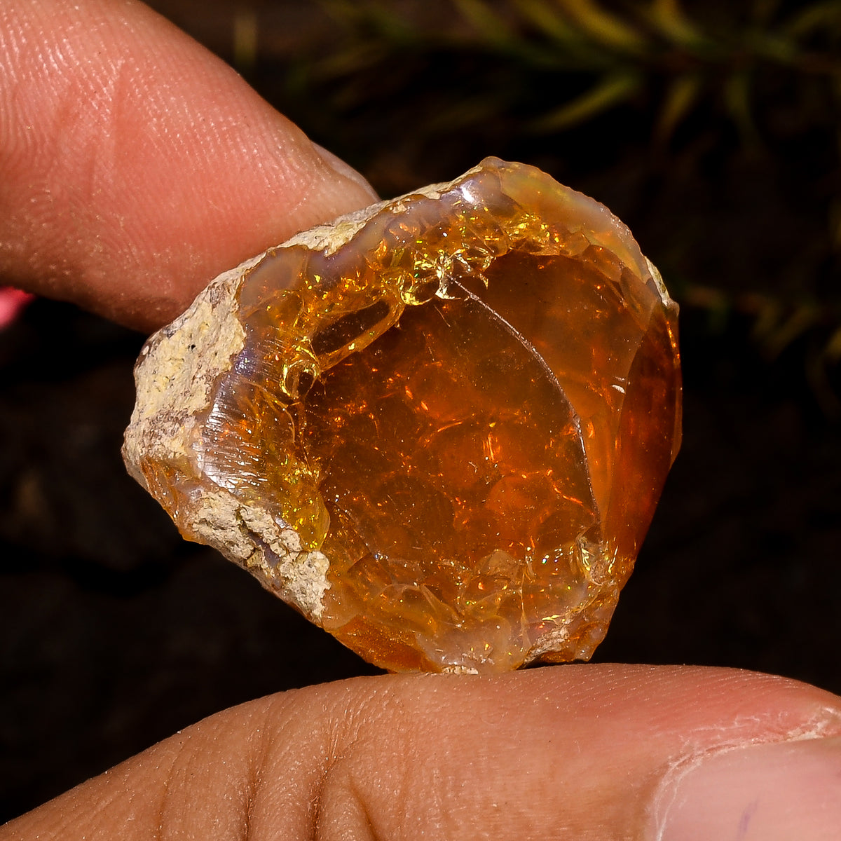 Splendid Top Grade Quality 100% Natural Welo Fire Brown Ethiopian Opal Rough Loose Gemstone For Making Jewelry 24X23X14 MM 42.5 Cts. KR12-68 Sunkarton