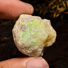 Dazzling Top Grade Quality 100% Natural Welo Fire White Ethiopian Opal Rough Loose Gemstone For Making Jewelry 28X25X18 MM 53.5 Cts. KR12-6 Sunkarton