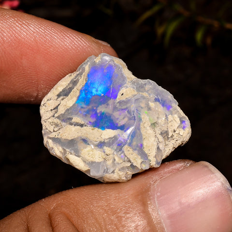 Stunning Top Grade Quality 100% Natural Welo Fire White Ethiopian Opal Rough Loose Gemstone For Making Jewelry 23X18X8 MM 14.5 Cts. KR12-70 Sunkarton
