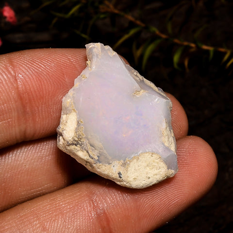 Supreme Top Grade Quality 100% Natural Welo Fire White Ethiopian Opal Rough Loose Gemstone For Making Jewelry 27X20X10 MM 18.5 Cts. KR12-71 Sunkarton