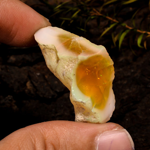 Tempting Top Grade Quality 100% Natural Welo Fire Brown Ethiopian Opal Rough Loose Gemstone For Making Jewelry 34X20X13 MM 31 Cts. KR12-72 Sunkarton