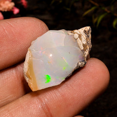 Terrific Top Grade Quality 100% Natural Welo Fire White Ethiopian Opal Rough Loose Gemstone For Making Jewelry 29X16X12 MM 19.5 Cts. KR12-73 Sunkarton