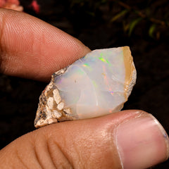 Terrific Top Grade Quality 100% Natural Welo Fire White Ethiopian Opal Rough Loose Gemstone For Making Jewelry 29X16X12 MM 19.5 Cts. KR12-73 Sunkarton