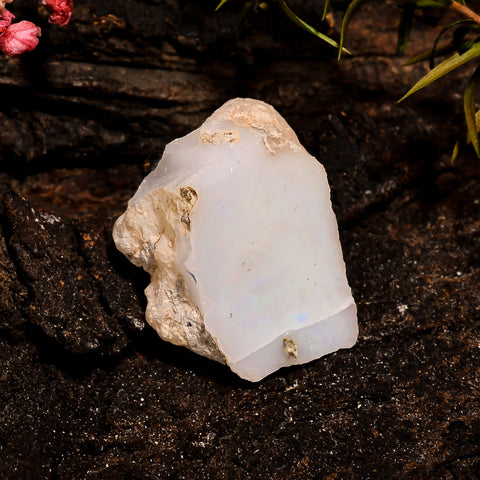 Unique Top Grade Quality 100% Natural Welo Fire White Ethiopian Opal Rough Loose Gemstone For Making Jewelry 21X14X11 MM 15 Cts. KR12-74 Sunkarton