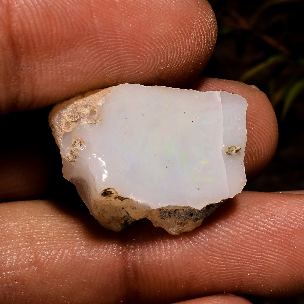Unique Top Grade Quality 100% Natural Welo Fire White Ethiopian Opal Rough Loose Gemstone For Making Jewelry 21X14X11 MM 15 Cts. KR12-74 Sunkarton