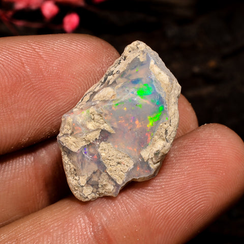 Wonderful Top Grade Quality 100% Natural Welo Fire White Ethiopian Opal Rough Loose Gemstone For Making Jewelry 22X14X13 MM 13 Cts. KR12-75 Sunkarton