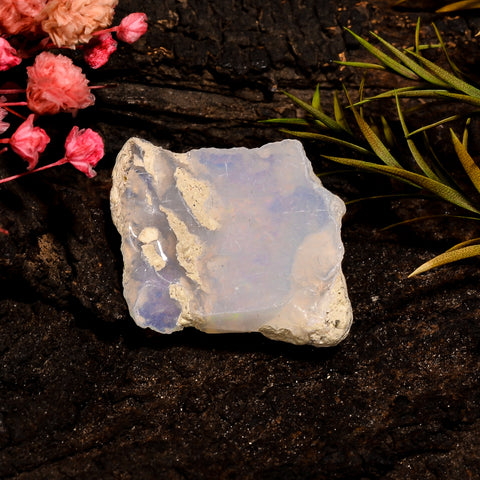 Amazing Top Grade Quality 100% Natural Welo Fire White Ethiopian Opal Rough Loose Gemstone For Making Jewelry 22X19X9 MM 17 Cts. KR12-76 Sunkarton