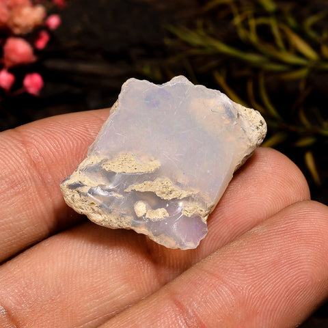 Amazing Top Grade Quality 100% Natural Welo Fire White Ethiopian Opal Rough Loose Gemstone For Making Jewelry 22X19X9 MM 17 Cts. KR12-76 Sunkarton