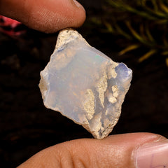 Amazing Top Grade Quality 100% Natural Welo Fire White Ethiopian Opal Rough Loose Gemstone For Making Jewelry 22X19X9 MM 17 Cts. KR12-76 Sunkarton