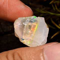Beautiful Top Grade Quality 100% Natural Welo Fire White Ethiopian Opal Rough Loose Gemstone For Making Jewelry 18X16X11 MM 13.5 Cts KR12-79 Sunkarton