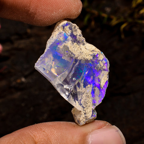 Excellent Top Grade Quality 100% Natural Welo Fire White Ethiopian Opal Rough Loose Gemstone For Making Jewelry 30X16X10 MM 20 Cts. KR12-7 Sunkarton