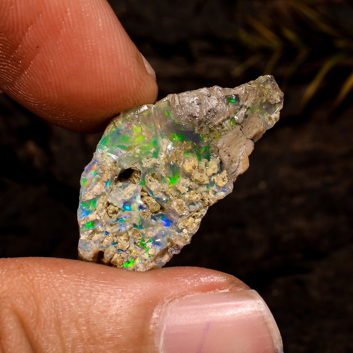 Classic Top Grade Quality 100% Natural Welo Fire White Ethiopian Opal Rough Loose Gemstone For Making Jewelry 25X13X10 MM 10 Cts. KR12-80 Sunkarton