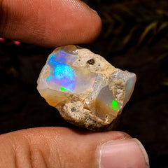 Dazzling Top Grade Quality 100% Natural Welo Fire White Ethiopian Opal Rough Loose Gemstone For Making Jewelry 25X17X13 MM 22.5 Cts. KR12-81 Sunkarton