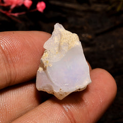 Excellent Top Grade Quality 100% Natural Welo Fire White Ethiopian Opal Rough Loose Gemstone For Making Jewelry 22X20X13 MM 17 Cts. KR12-82 Sunkarton
