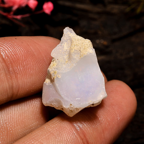 Excellent Top Grade Quality 100% Natural Welo Fire White Ethiopian Opal Rough Loose Gemstone For Making Jewelry 22X20X13 MM 17 Cts. KR12-82 Sunkarton
