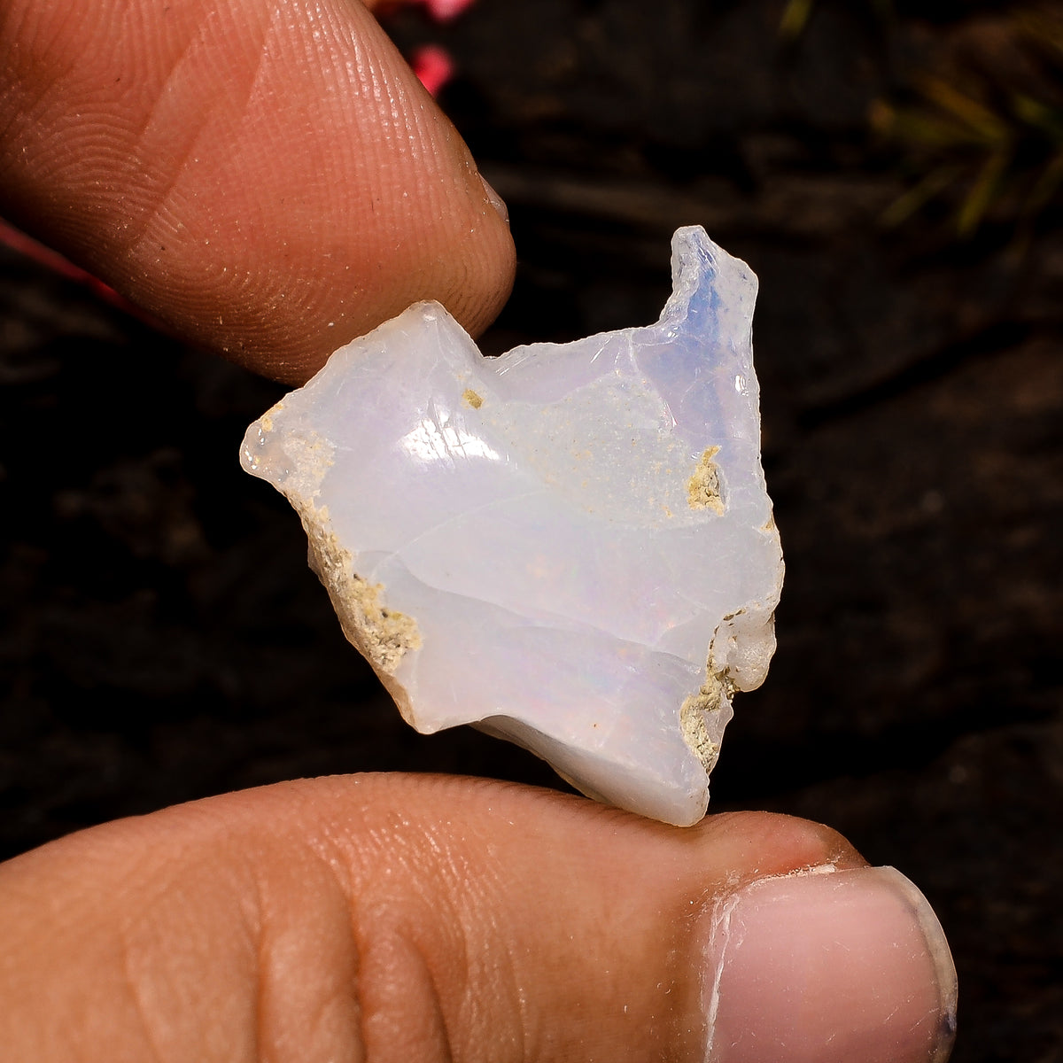 Excellent Top Grade Quality 100% Natural Welo Fire White Ethiopian Opal Rough Loose Gemstone For Making Jewelry 22X20X13 MM 17 Cts. KR12-82 Sunkarton