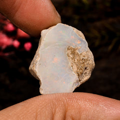 Exclusive Top Grade Quality 100% Natural Welo Fire White Ethiopian Opal Rough Loose Gemstone For Making Jewelry 21X17X11 MM 18 Cts. KR12-83 Sunkarton