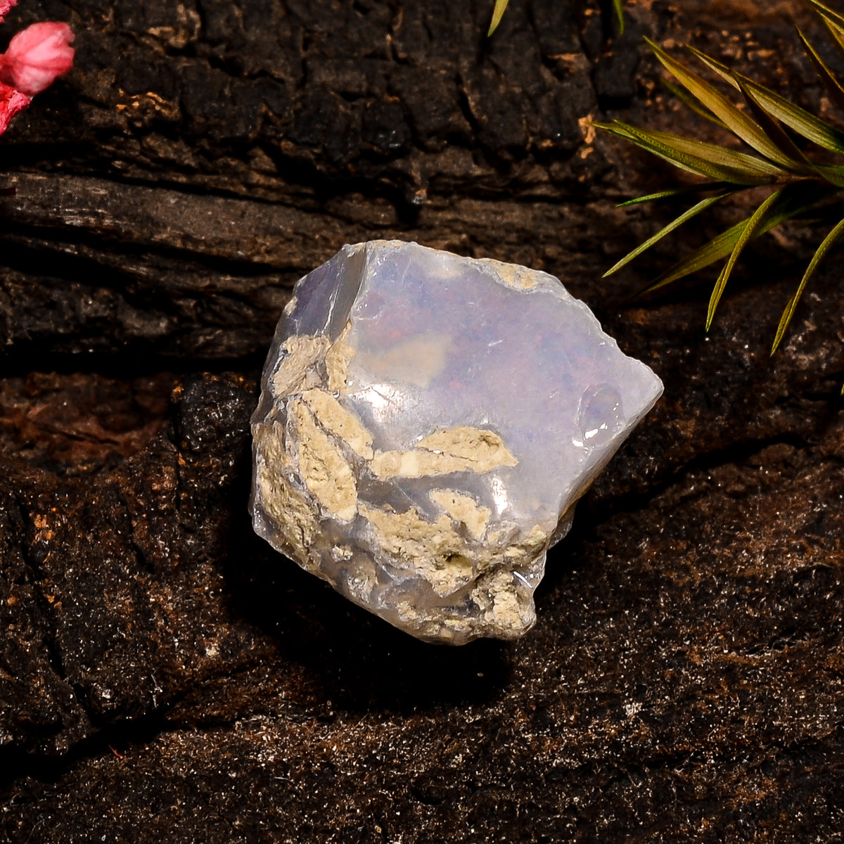 Elegant Top Grade Quality 100% Natural Welo Fire White Ethiopian Opal Rough Loose Gemstone For Making Jewelry 19X14X12 MM 12.5 Cts. KR12-84 Sunkarton