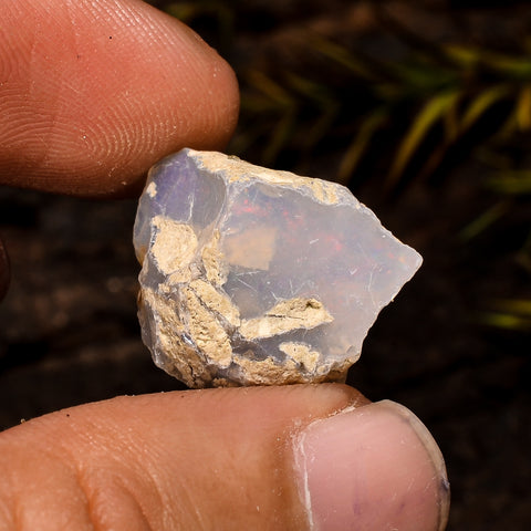 Elegant Top Grade Quality 100% Natural Welo Fire White Ethiopian Opal Rough Loose Gemstone For Making Jewelry 19X14X12 MM 12.5 Cts. KR12-84 Sunkarton