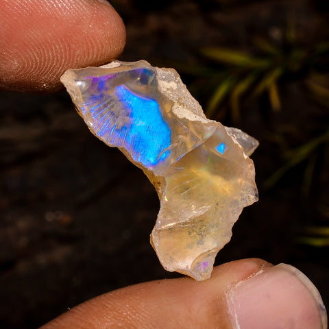Fabulous Top Grade Quality 100% Natural Welo Fire White Ethiopian Opal Rough Loose Gemstone For Making Jewelry 26X21X8 MM 12.5 Cts. KR12-85 Sunkarton