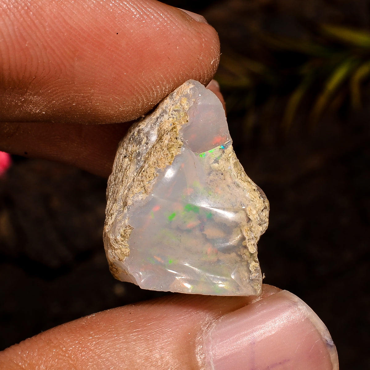 Fantastic Top Grade Quality 100% Natural Welo Fire White Ethiopian Opal Rough Loose Gemstone For Making Jewelry 18X16X13 MM 19 Cts. KR12-86 Sunkarton