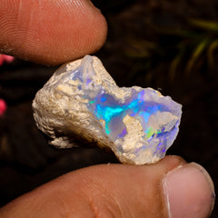 Immaculate Top Grade Quality 100% Natural Welo Fire White Ethiopian Opal Rough Loose Gemstone For Making Jewelry 23X14X11 MM 16 Cts. KR12-88 Sunkarton