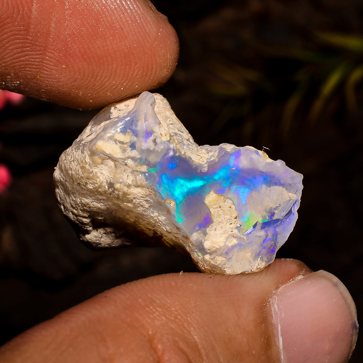 Immaculate Top Grade Quality 100% Natural Welo Fire White Ethiopian Opal Rough Loose Gemstone For Making Jewelry 23X14X11 MM 16 Cts. KR12-88 Sunkarton