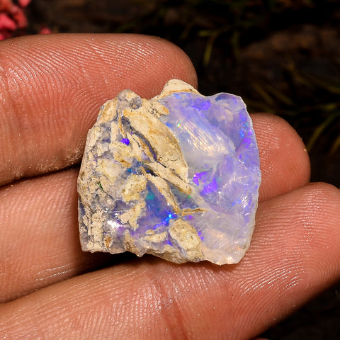 Incredible Top Grade Quality 100% Natural Welo Fire White Ethiopian Opal Rough Loose Gemstone For Making Jewelry 24X20X11MM 18.5 Cts KR12-89 Sunkarton