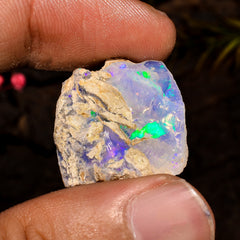 Incredible Top Grade Quality 100% Natural Welo Fire White Ethiopian Opal Rough Loose Gemstone For Making Jewelry 24X20X11MM 18.5 Cts KR12-89 Sunkarton