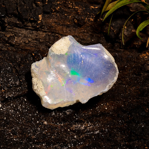 Exclusive Top Grade Quality 100% Natural Welo Fire White Ethiopian Opal Rough Loose Gemstone For Making Jewelry 20X14X10 MM 9.5 Cts. KR12-8 Sunkarton