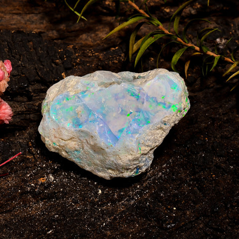 Elegant Top Grade Quality 100% Natural Welo Fire White Ethiopian Opal Rough Loose Gemstone For Making Jewelry 29X24X18 MM 36 Cts. KR12-9 Sunkarton