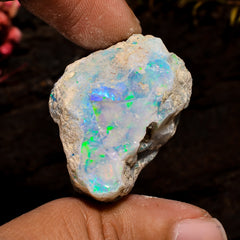Elegant Top Grade Quality 100% Natural Welo Fire White Ethiopian Opal Rough Loose Gemstone For Making Jewelry 29X24X18 MM 36 Cts. KR12-9 Sunkarton